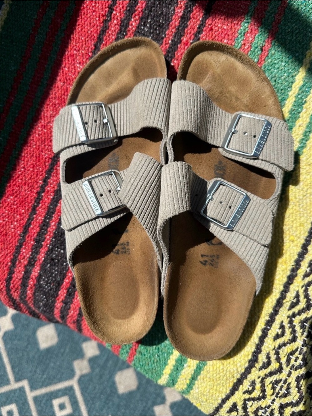 New Birkenstock Arizona Corduroy Sandals